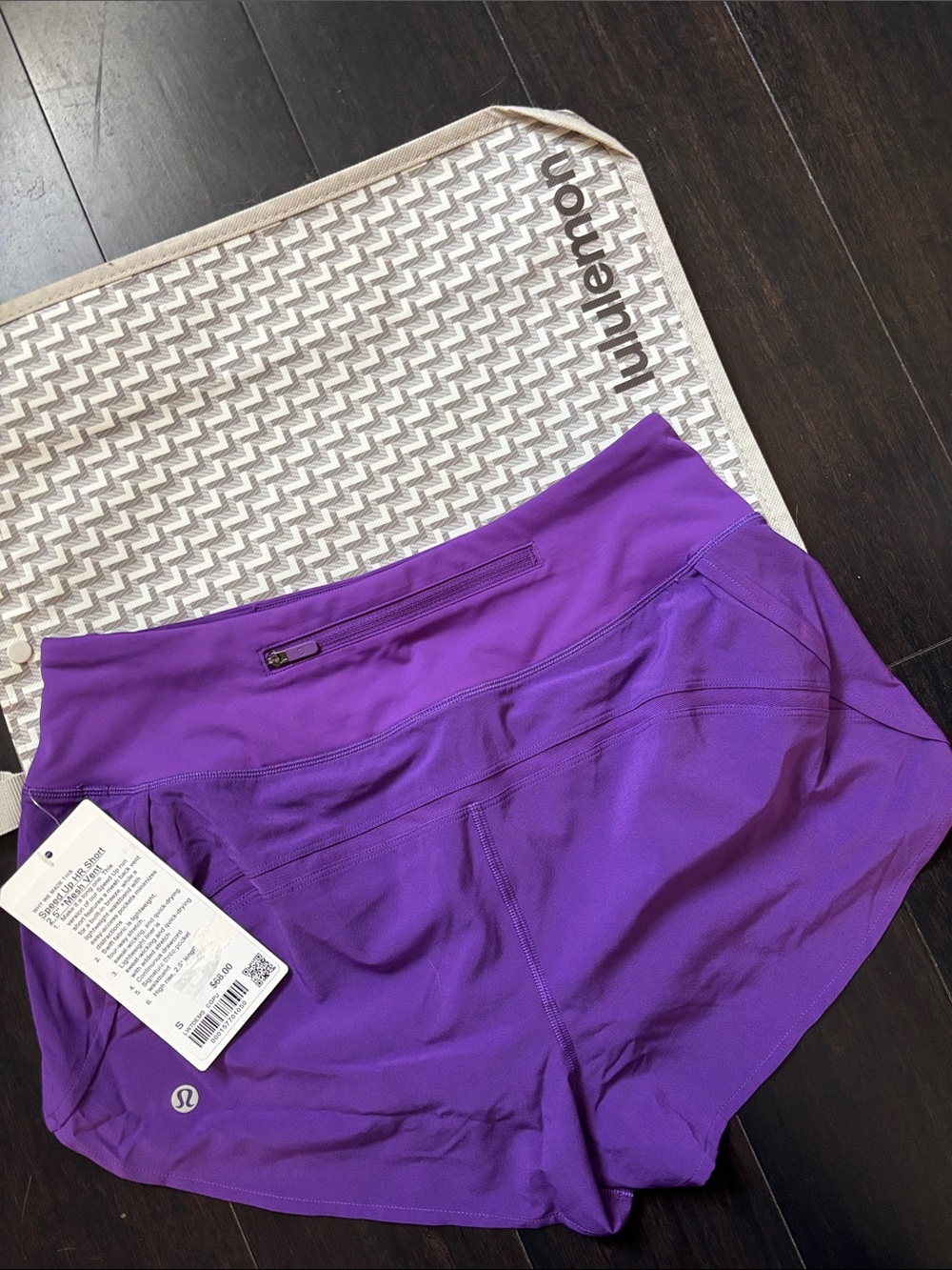 LULULEMON SPEED UP HR SHORTS 2.5” *mesh vent in COLLEGE PURPLE SZ S, M NWT - Picture 4 of 10